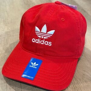 Adidas Scarlet Red Cap with White Logo.  Brand new